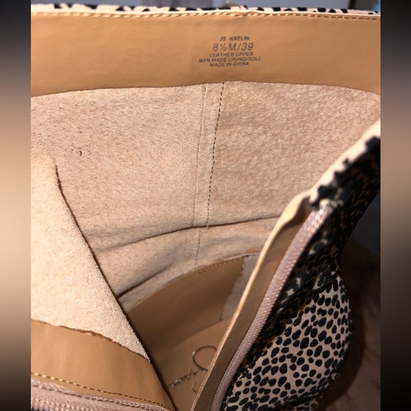 New Jessica Simpson, suede leather cheetah print ankle booties, 8 1/2 - Picture 11 of 14